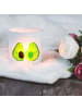 Mr. & Mrs. Panda Windlicht Avocado Pärchen ohne Spruch in Transparent