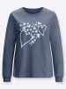 Sieh an! Sweatshirt in rauchblau-ecru