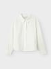 name it Mädchen Bluse Popeline locker kurz Hemdkragen in Weiß