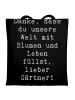 Mr. & Mrs. Panda Shopping Tasche Spruch Gärtner Dankeschön mit S... in Schwarz