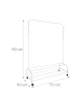 relaxdays Kleiderständer in Weiß - (B)110 x (H)160 x (T)40 cm