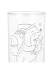 Mr. & Mrs. Panda Blümchentailglas Schütze Astrologie mit Spruch in Transparent