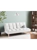 Beliani 3-Sitzer Sofa SILJAN in Weiß/Braun - (W) 177 x (H) 80 x (L) 80 cm