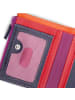 MYWALIT Geldbörse RFID Schutz Leder 9 cm  sangria multi