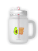 Mr. & Mrs. Panda Trinkglas Mason Jar Avocado Toast ohne Spruch in Transparent