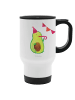 Mr. & Mrs. Panda Thermobecher To Go Avocado Party ohne Spruch in Weiß