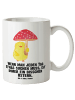 Mr. & Mrs. Panda Kaffeetasse Küken Fliegenpilz mit Spruch in Weiß