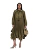 Ulla Popken Midikleid in dunkel khaki