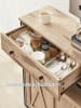VASAGLE Sideboard Daxton in Eichenbraun-Schwarz - (B)30 x (H)80 x (T)70 cm