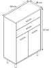 VCM  Holz Badmöbel Sideboard Kommode Bad Schrank Landos in Weiß / Honig-Eiche
