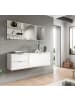Inn.Furn Garderobe Set 4-teilig weiß Hochglanz 144 cm, Kombination mit Spiegel hängend