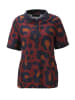 Aniston CASUAL Kurzarmbluse in bordeaux-marine-zimt