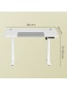 SONGMICS Schreibtisch Balok in Weiß-Grau - (B)120 x (H)(72-120) x (T)60 cm