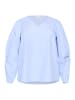 KAFFE curve Langarm-Bluse KCemmi in Blue / White Stripe