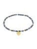 Amor Armband Edelstahl, IP silber+gold in Blau