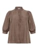 KAFFE curve Langarm-Bluse KCellinor in Deep Taupe CC