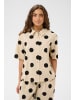 CULTURE Kurzarmhemd CUtika Oversize fit in Whitecap/Black Dot