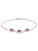 Adeliás Damen Armband aus 925 Silber mit Zirkonia 17+3 cm in silber