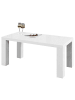 SalesFever Esstisch ausziehbar 120–240 cm Hochglanz lackiert in Weiß
