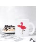 Mr. & Mrs. Panda Tasse Flamingo Yoga ohne Spruch in Transparent