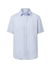 CASH-MERE.CH Leinen Hemd Kurzarm in Blau
