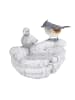 relaxdays Vogeltränke "helfende Hände" in Weiß/ Grau - (B)24 x (H)6,5 x (T)13 cm