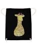 Mr. & Mrs. Panda Jutebeutel Giraffe Blumenkranz ohne Spruch in Schwarz