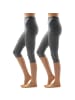 Erwin Müller Single-Jersey Capri-Leggings 2er-Pack in grau meliert