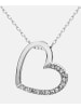 Diamant L'éternel Halskette mit Anhänger aus 375 Weißgold mit Diamant Herz-Design