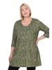 Ulla Popken Longshirt in olivgrau