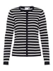 SAINT TROPEZ Strickjacke MilaSZ Gerade Passform in Black Mila Stripe