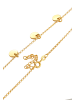 Elli Halskette 925 Sterling Silber Geo, Plättchen in Gold