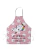 Mr. & Mrs. Panda Backschürze Einhorn Blümchentail mit Spruch in Rot Pastell