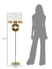 Mauro Ferretti Goldene Stehlampe aus Metall, Ø 40 x 151 cm