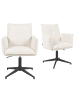DUBI Möbel 2er-Set: Bürostuhl Mika-Till in Creme - (B)60 x (H)85 x  (T)63 cm