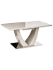 Beliani Ausziehbarer Tisch MERRAN in Beige - (W) 90 x (H) 76 x (L) 160 cm