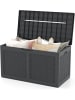 COSTWAY 380 L Gartenbox mit Rollen in Grau