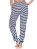 NORMANN Damen Pyjama Hose lang Mix & Match in marine