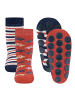 ewers 2er-Set Stoppersocken ABS 2er Pack Autos/Ringel in navy-mineralrot