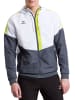 erima Squad Tracktop Trainingsjacke mit Kapuze in weiss/slate grey/bio lime