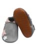 Yalion Babyschuhe aus grauem Leder, bequeme rutschfeste Sohlen - Sternmuster