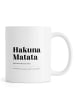 Juniqe Tasse "Hakuna Matata" in Schwarz & Weiß