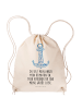Mr. & Mrs. Panda Gym Bag Anker Blau mit Spruch in Creme