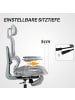 HOMCOM Bürostuhl in Grau 66L x 64B x 122H cm