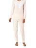 NORMANN Frottee Pyjama langarm Schlafanzug Bündchen und Sterne - 50165 in rose