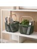 relaxdays 2 x Drahtkorb in Mint/ Natur - (B)26 x (H)17,5 x (T)24 cm