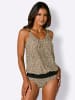 WITT WEIDEN Oversized-Tankini-Top in schwarz-champagner-bedruckt