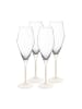 Villeroy & Boch 4er Set Champagnergläser Manufacture Rock 260 ml weiß-transparent in weiß-transparent
