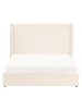 Beliani Doppelbett LUBBON in Weiß - (W) 190 x (H) 144 x (L) 217 cm