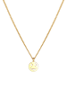 Elli Halskette 925 Sterling Silber mit Smiling Face in Gold